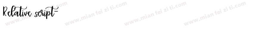 Relative script字体转换